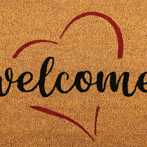 Doormat Welcome Heart - 70 x 40 cm