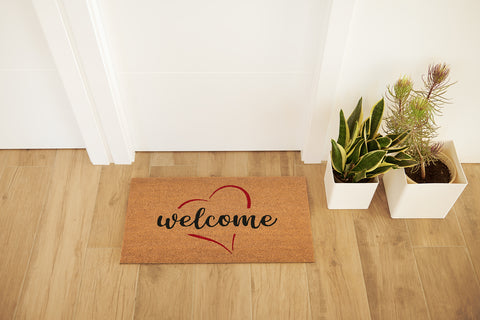 Doormat Welcome Heart - 70 x 40 cm